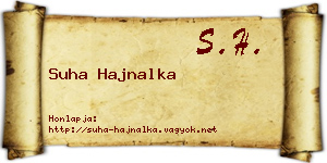 Suha Hajnalka névjegykártya